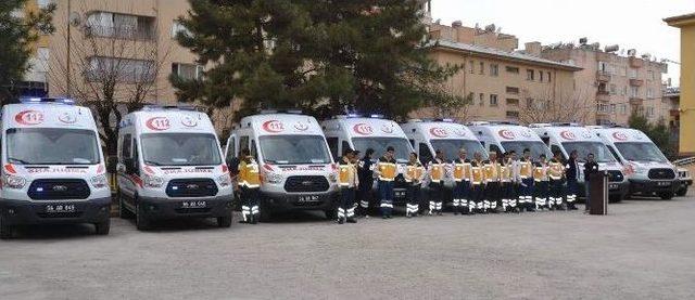 Siirt’te Sağlık Filosuna 8 Ambulans Eklendi