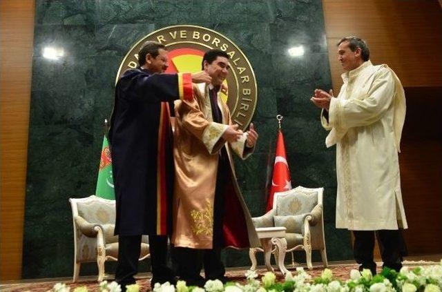 Türkmenistan Devlet Başkanı Berdimuhamedov’a Fahri Doktora