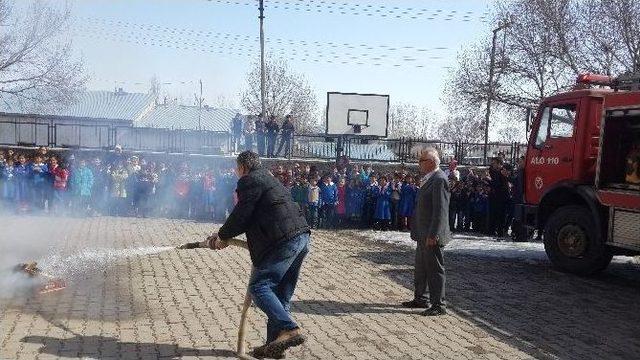 Pasinler 13 Mart’da Yangın Tatbikatı Yapıldı