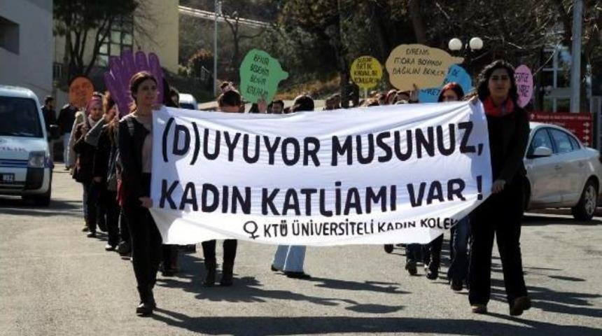 Kt&uuml;'de Kız &Ouml;ğrencilerden Eylem: Kadınların Yan Yana Gelmesinden Korkun