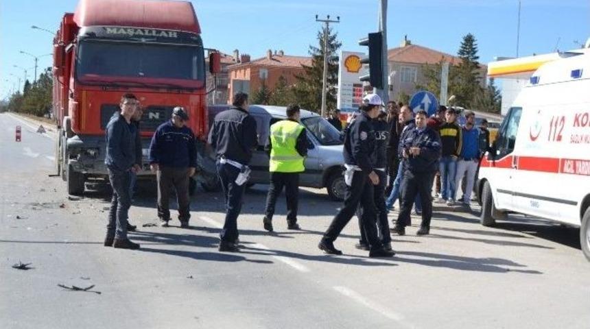 Kulu&rsquo;da Trafik Kazası: 1 Yaralı