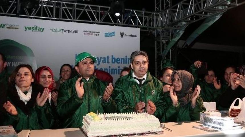 Yeşilay&rsquo;ın 95. Yılı Pasta Kesilerek Kutlandı