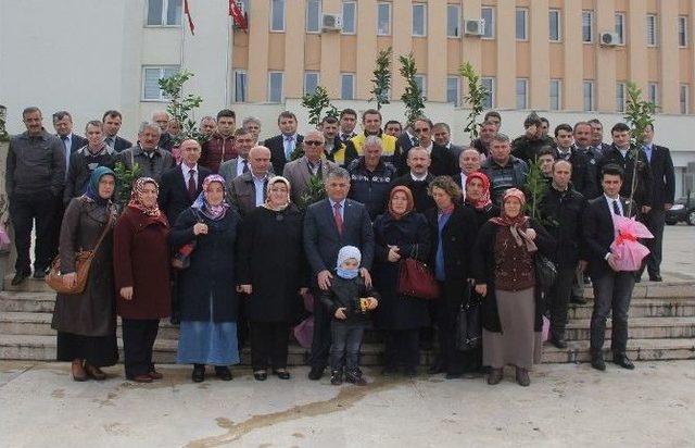 Şehit Ailelerine Fidan Dağıtıldı