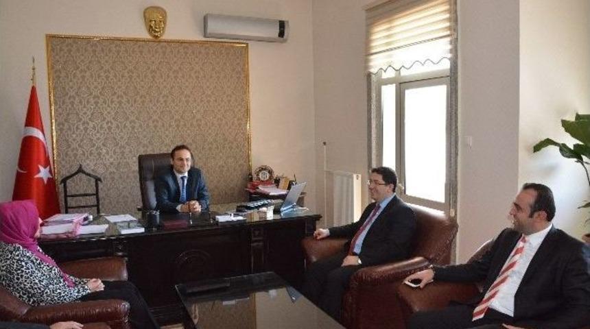 Başkan Yazgı İdare Mahkemesi Başkanı Erkan&rsquo;ı Ziyaret Etti