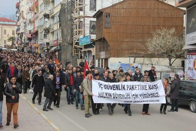 Sinop’ta ‘iç Güvenlik Paketi’ Yürüyüşü