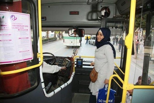 Kadınlar Günü’nde Belediye Otobüsleri Kadınlara Ücretsiz