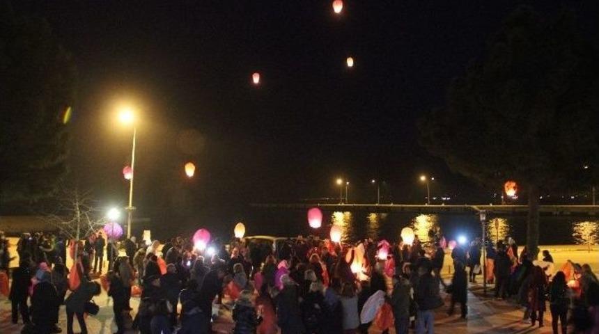 Sinop&rsquo;ta Kadına Şiddete Karşı &rsquo;dilek Balonu&rsquo;