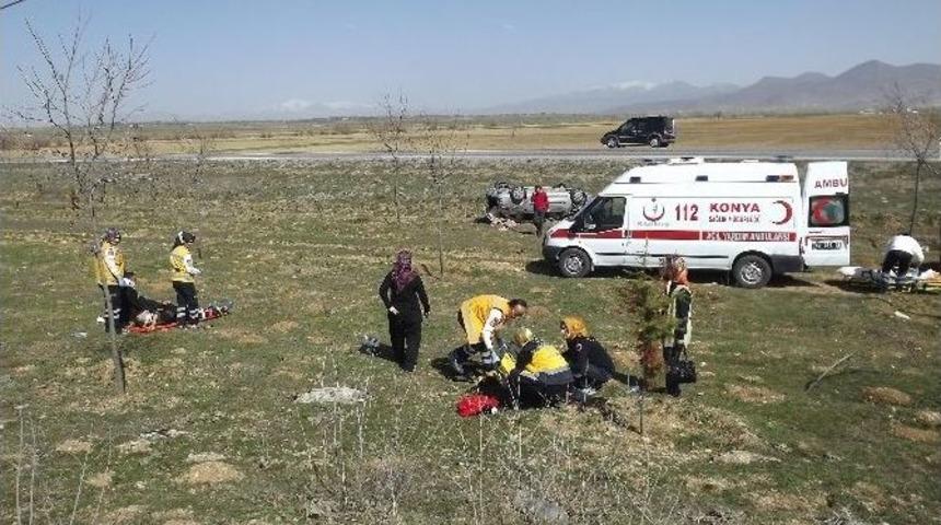 Konya&rsquo;da Trafik Kazası: 4 Yaralı
