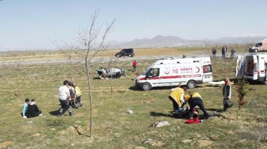 Otomobil Takla Attı: 4 Yaralı