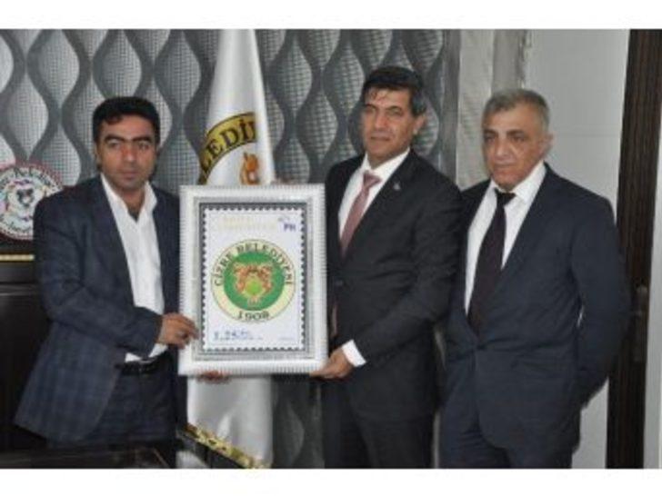Şırnak Ptt Başmüdürlüğü, Cizre Belediyesi’ne Kurumsal Pul Bastırdı