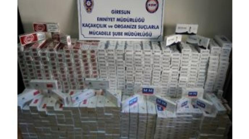 Giresun&rsquo;da 8 Bin 702 Paket Ka&ccedil;ak Sigara Ele Ge&ccedil;irdi