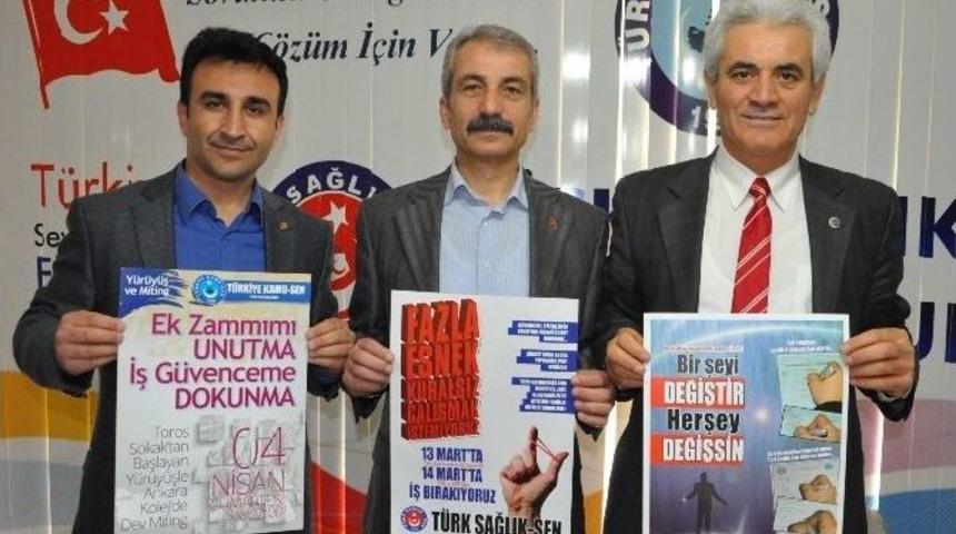 T&uuml;rk Sağlık Sen &Uuml;yeleri Yarın İş Bırakıyor