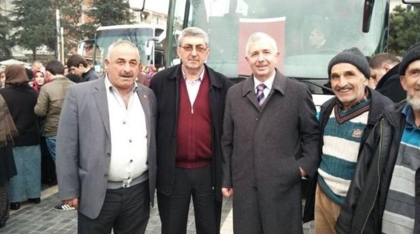 S&ouml;nmezoğlu, Umre Yolcuları Uğurlandı
