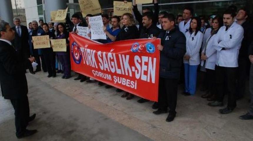 &Ccedil;orum'da Doktora Saldırıya Tepki