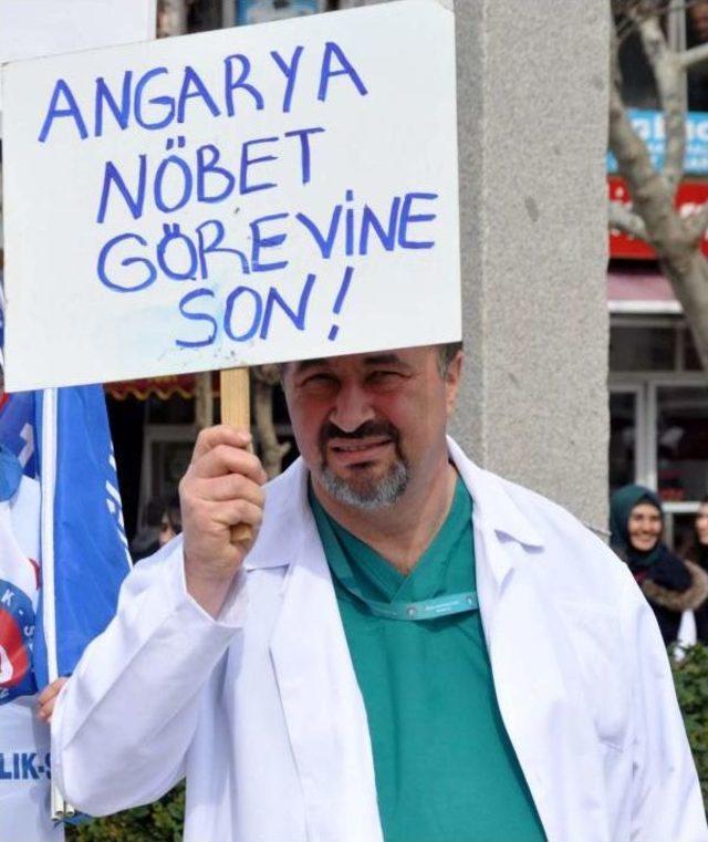 Sağlık Çalışanlarından Çanakkale de Iş Bırakma Eylemi 2