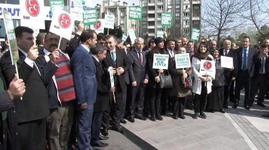 Mhp'den "istinye Arazisi" Protestosu