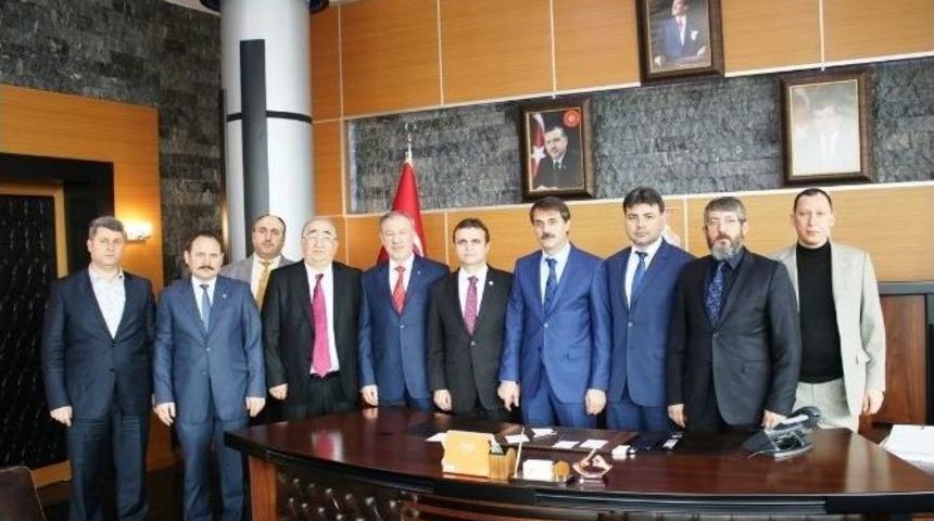 Başkan Yusuf Alemdar&rsquo;a Ziyaretler S&uuml;r&uuml;yor