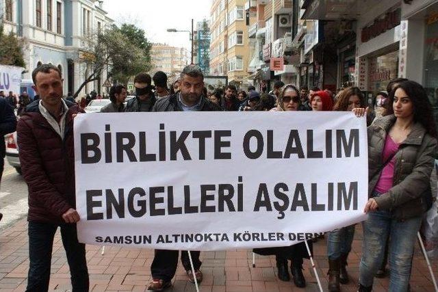 Körler Derneğinden ‘beyaz Baston’ Yürüyüşü