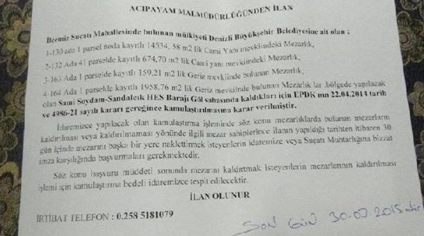 Baraj Yapımı Nedeniyle 4 Ayrı Mezarlık Taşınacak
