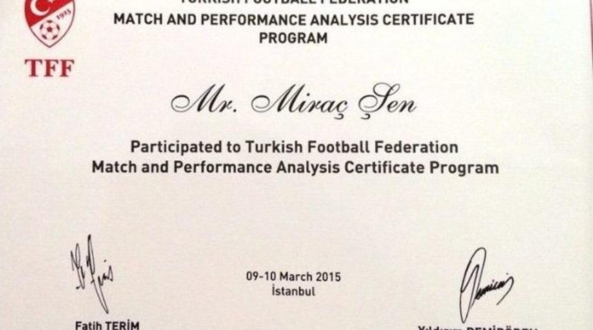 Muğla&rsquo;da İlk Ma&ccedil; Ve Performans Analizi Lisansını Mira&ccedil; Şen Aldı