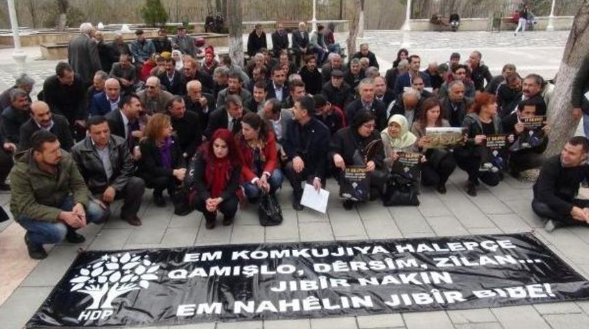 Gaziantep'te Hdp'lilerden Halep&ccedil;e Protestosu