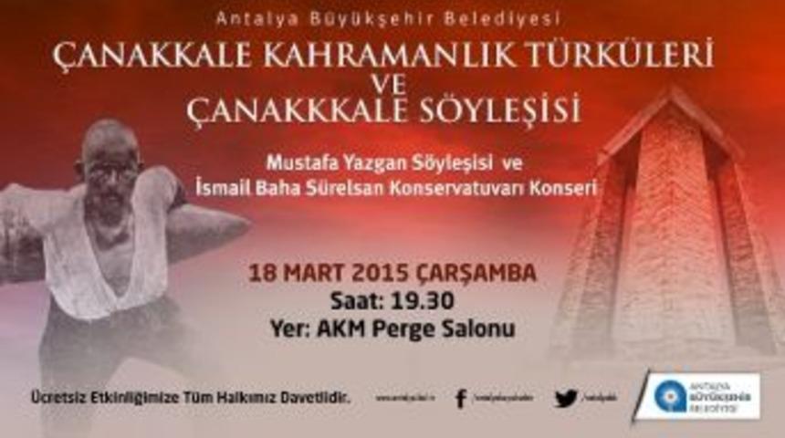B&uuml;y&uuml;kşehir Belediyesi, &Ccedil;anakkale Şehitlerini S&ouml;yleşi Ve T&uuml;rk&uuml;lerle Yad Edecek