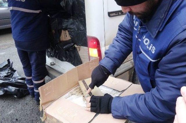 Aksaray&rsquo;da Ka&ccedil;ak Sigara Operasyonu 1