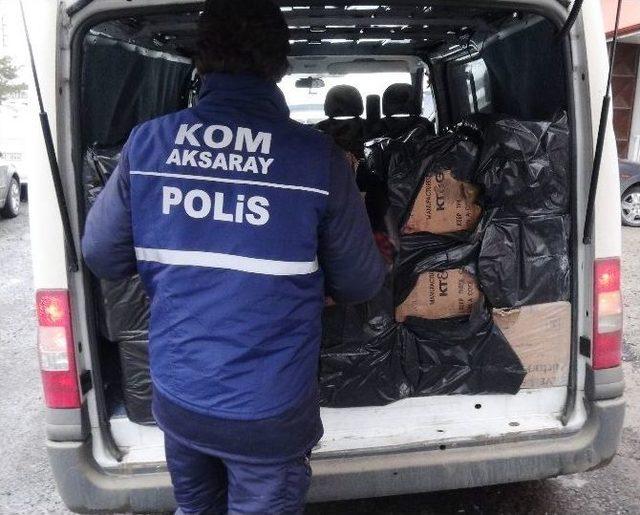 Aksaray&rsquo;da Ka&ccedil;ak Sigara Operasyonu 2