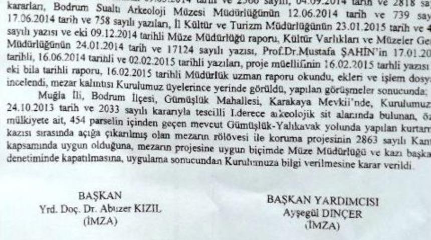 Ak Parti Bodrum İlçe Başkanı Demiralp Tarihi Eser Tartışmasına Son Noktayı Koydu