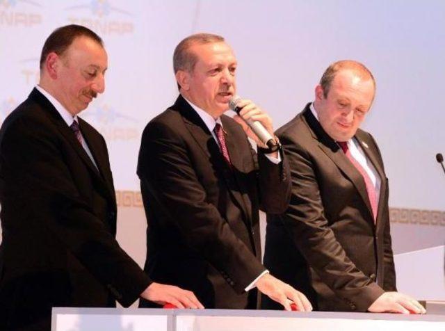 Cumhurbaşkanları Erdoğan, Aliyev, Margvelaşvili Kars'ta Tanap'ın Temelini Attı