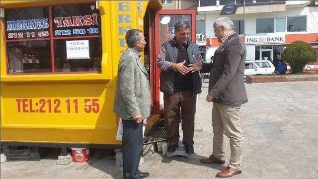 Ak Parti’li Altıntaş, Taksi Esnafının Çayını İçti