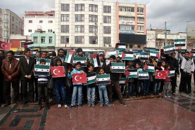 110 Bin Suriyeli’nin Yaşadığı Kilis’te 100 Kişi Esad’ı Protesto Etti