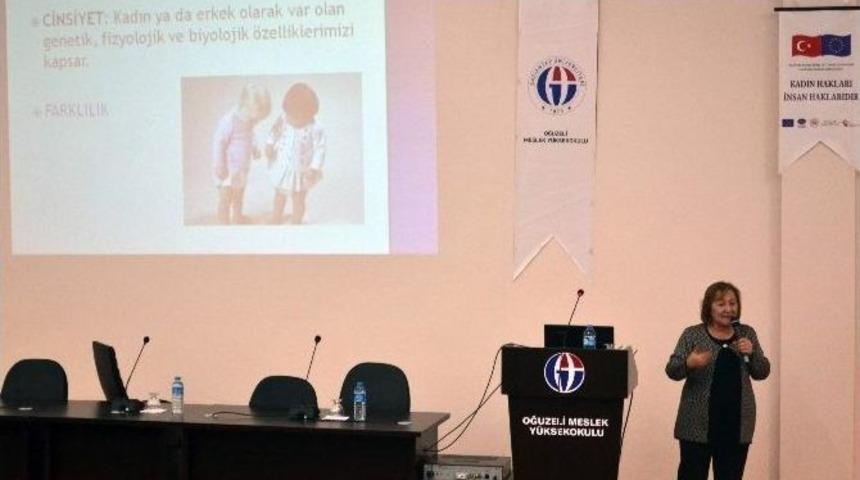 Oğuzeli Myo&rsquo;da Kadına Y&ouml;nelik Şiddet Konuşuldu