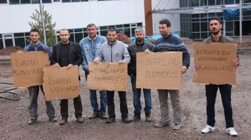 Hastane İş&ccedil;ilerinden İş Bırakma Eylemi