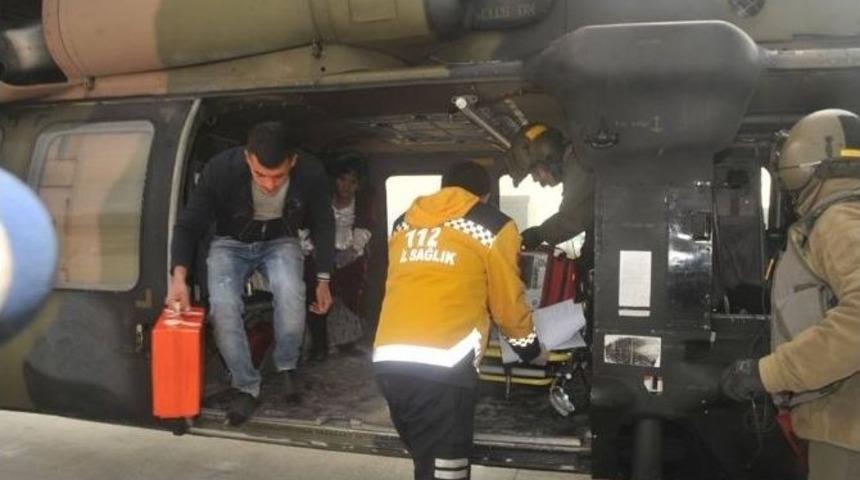 Askeri Helikopter, D&uuml;şme Sonucu Yaralanan Kadın İ&ccedil;in Havalandı