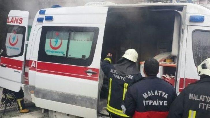 Malatya’da Ambulansta Korkutan Yangın G1