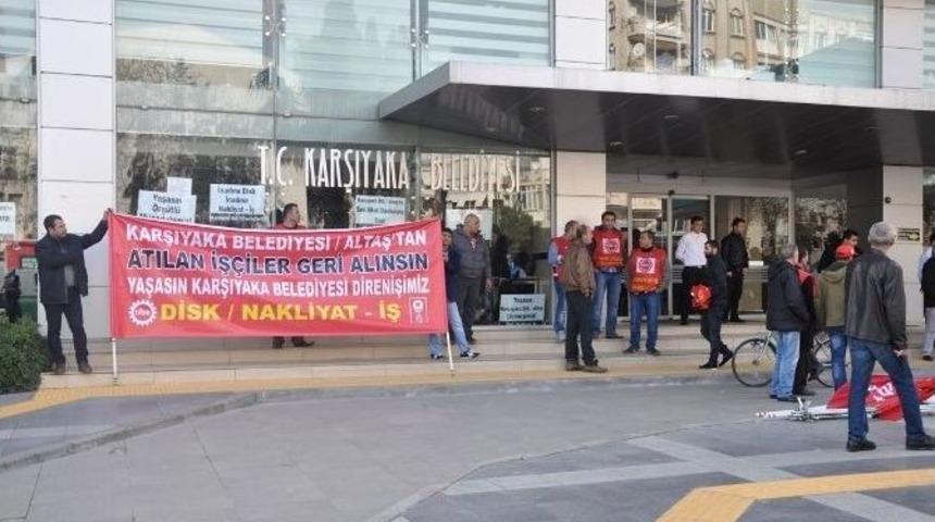 Belediye Binasında İş&ccedil;ilerin Bekleyişi Devam Ediyor