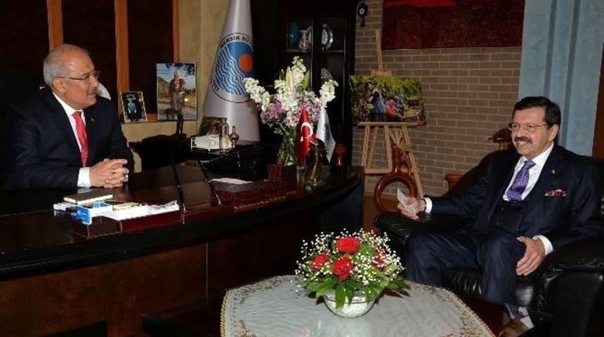 Tobb Başkanı Hisarcıklıoğlu&rsquo;ndan Başkan Kocamaz&rsquo;a Ziyaret