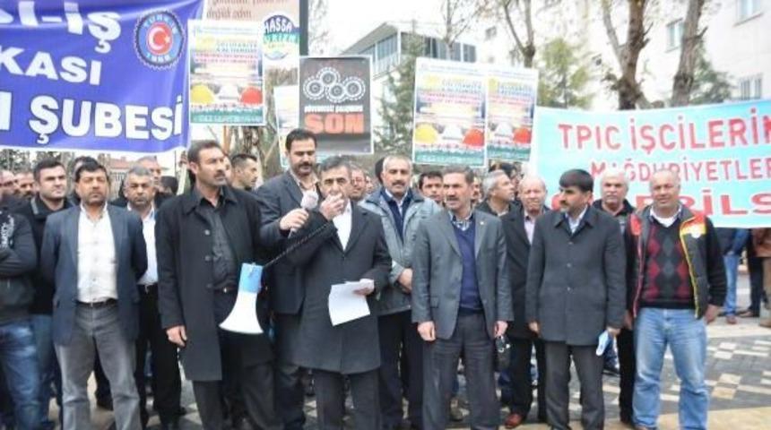 Adıyaman&rsquo;Da Iş Kazaları Protesto Edildi