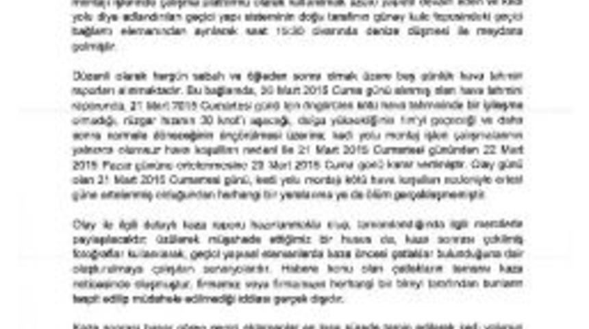 Japon Şirketten "izmit K&ouml;rfez Ge&ccedil;işi" A&ccedil;ıklaması