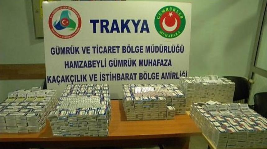 Hamzabeyli&rsquo;De Tır'da 108 Bin V&uuml;cut Geliştirme Hapı