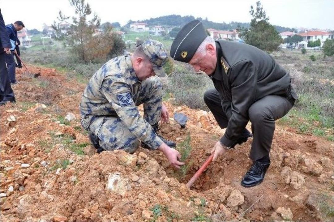Ayvalık&rsquo;ta Başkan Gen&ccedil;er Protokol Fıstık &Ccedil;amı Dikti