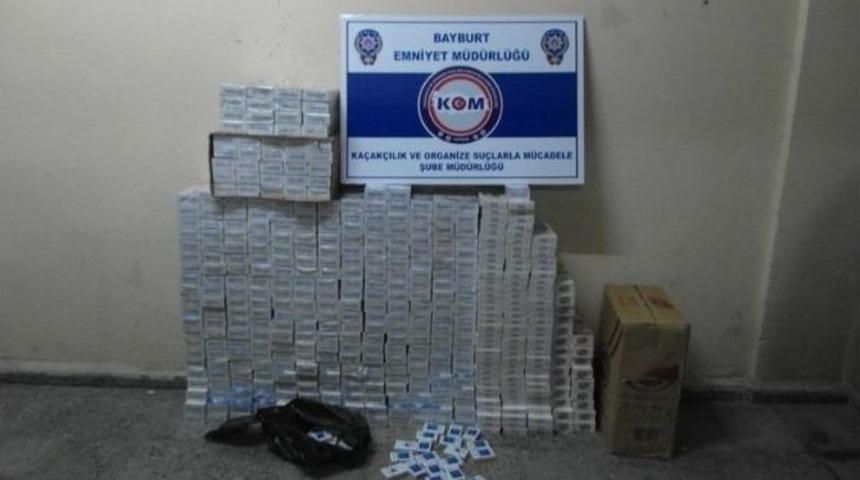 Bayburt&rsquo;ta 4 Bin 930 Paket Ka&ccedil;ak Sigara Ele Ge&ccedil;irildi