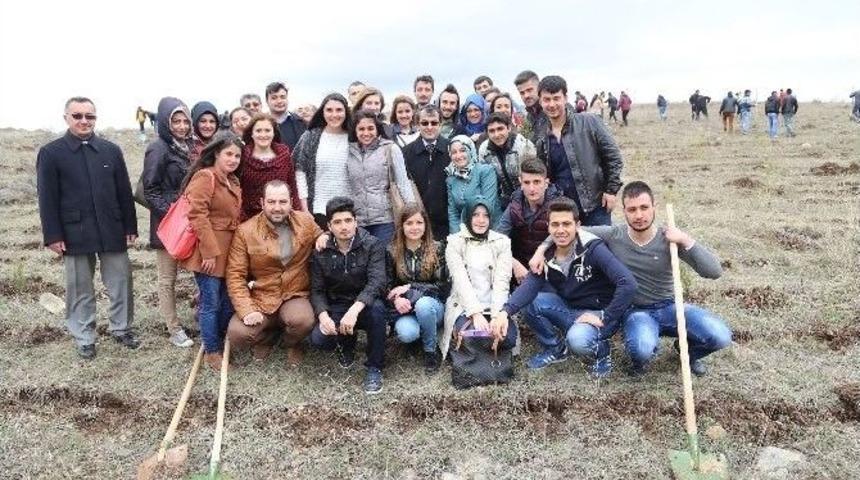 Bozok &Uuml;niversitesi &Ouml;ğrencileri 700 Fidanı Toprakla Buluşturdu