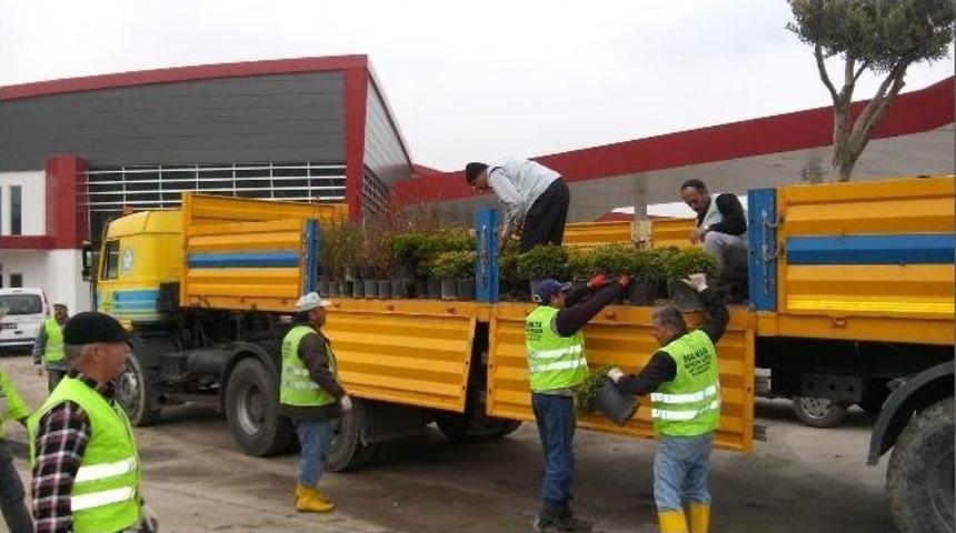 Soma&rsquo;nın Yeni Otogarında &Ccedil;evre D&uuml;zenlemesi Yapılıyor