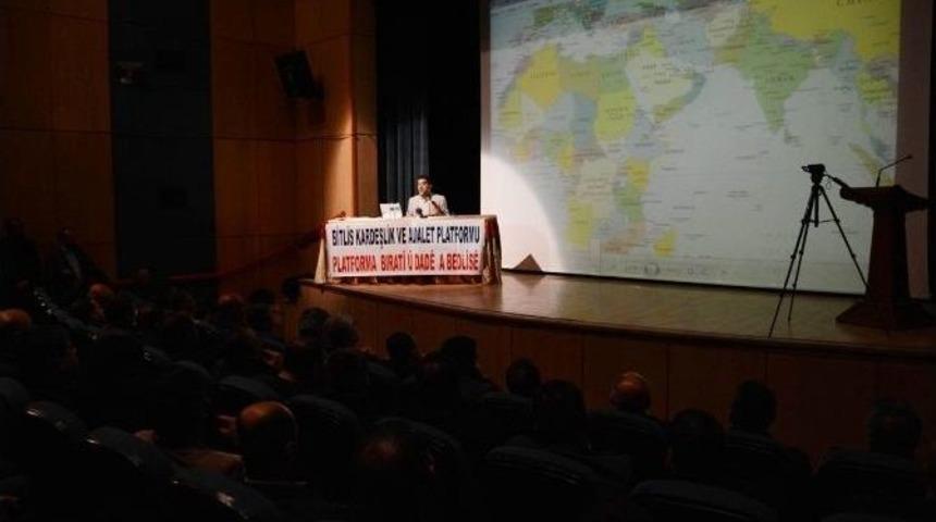 Nevzat &Ccedil;i&ccedil;ek, Tatvan&rsquo;da Konferans Verdi