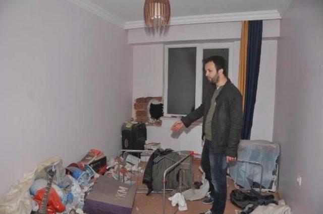 Elektrikli Şofben Patladı,500 Metre Uzaklıktaki Apartmanın 5'inci Kat Duvarını Deldi