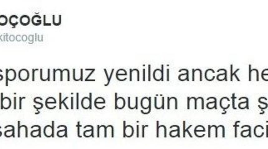 Başkan To&ccedil;oğlu: &ldquo;sahada Tam Bir Hakem Faciası Vardı&rdquo;