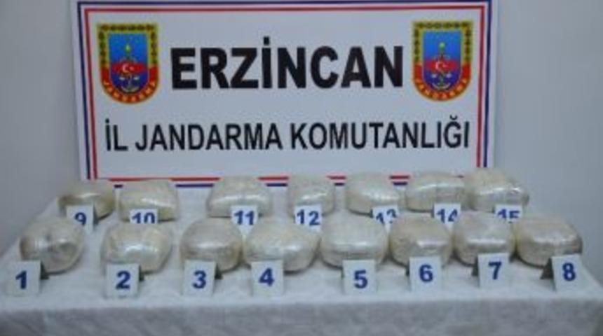 Erzincan&rsquo;da 16 Kilo Esrar Ele Ge&ccedil;irildi