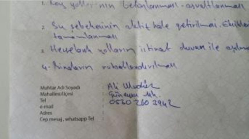 Balta’dan Trabzon’daki 688 Mahalle Muhtarına Mektup